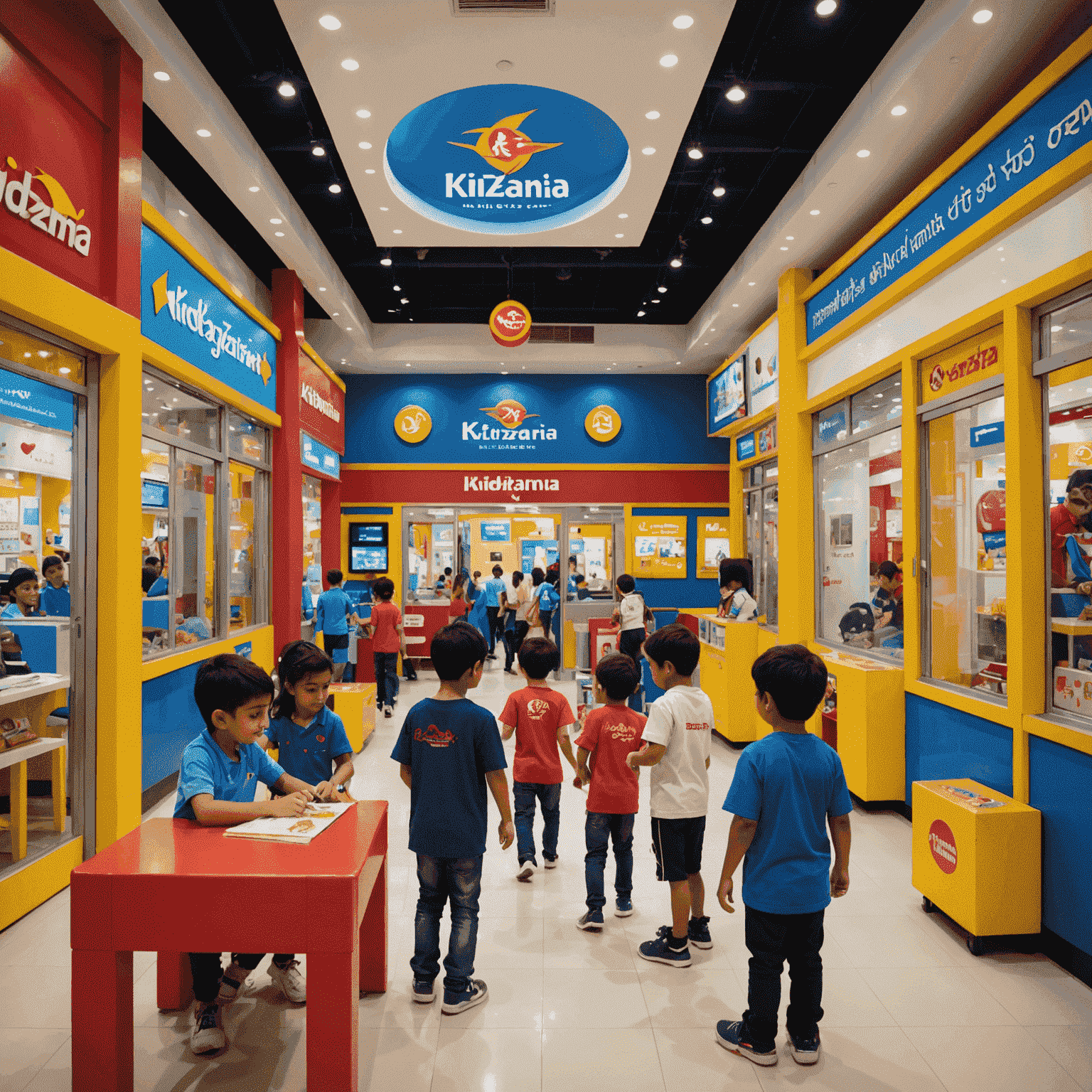 Children playing and learning at KidZania Dubai, an indoor edutainment center